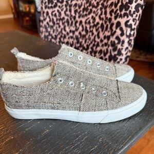 Corkys Babalus Slip-On Sneakers in Brown and Cream